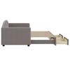 Pull Out Daybed with Drawers Taupe 80x200 Cm Fabric