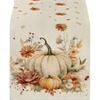 Maple Leaf Pumpkin Table Runner Flower Halloween Tablecloth  Autumn Wedding