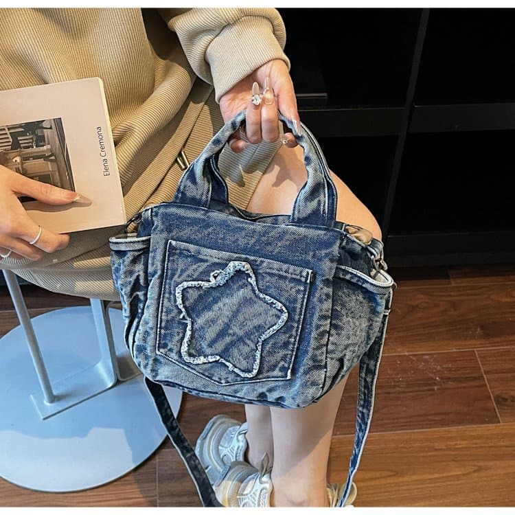 Retro Denim Mini Tote Bag Hand Bag