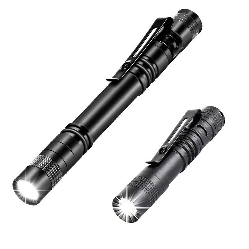 Aluminum Alloy Pen-shaped Mini Flashlight - AAA Battery, Outdoor Strong Light