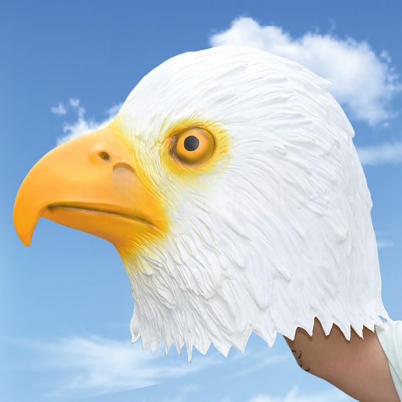 White Eagle Mask Latex Animal Head Mask For Costume Parties And Halloween Celebrations