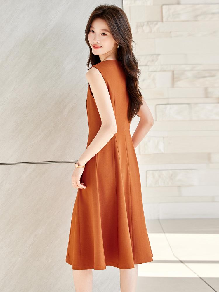 Elegant Summer Sleeveless Vest Dress - Women's Slimming Formal Bodycon Fashion