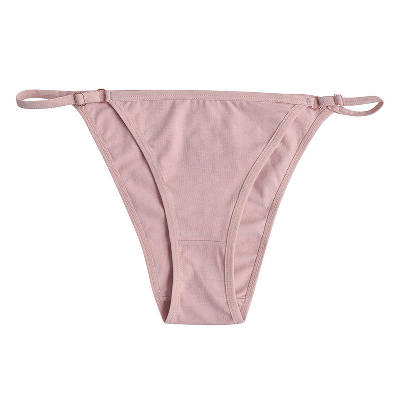 Comfortable Adjustable Pure Cotton Women's Sexy European & American Micro Thong - Everyday Brazilian Panties