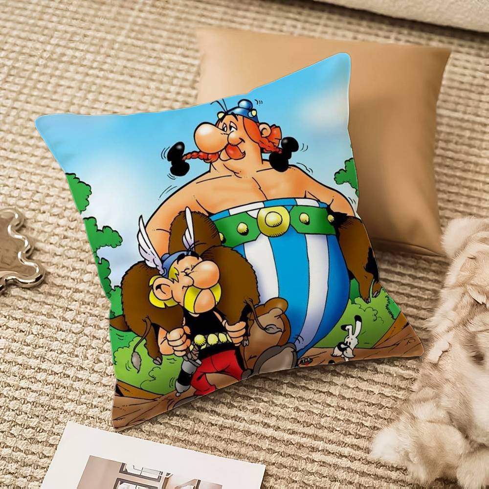 Cartoon A-Asterix And O-Obelix Pillow Case Anti-dustmite Invisible zipper Sofa Bed