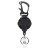 Heavy Duty Retractable Keychain with Magnetic Closure Tactical ID Badge Holder Reel Carabiner Clip Easy-pull Buckle