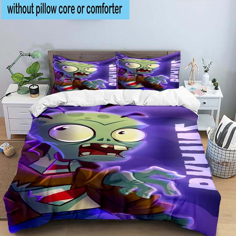 3PCS Zombie Party 3pcs Bedding,Including 3PCS Duvet Cover And 2pcs Pillowcases Perfect for Christmas,Ideal for Bedroom, Dormitory