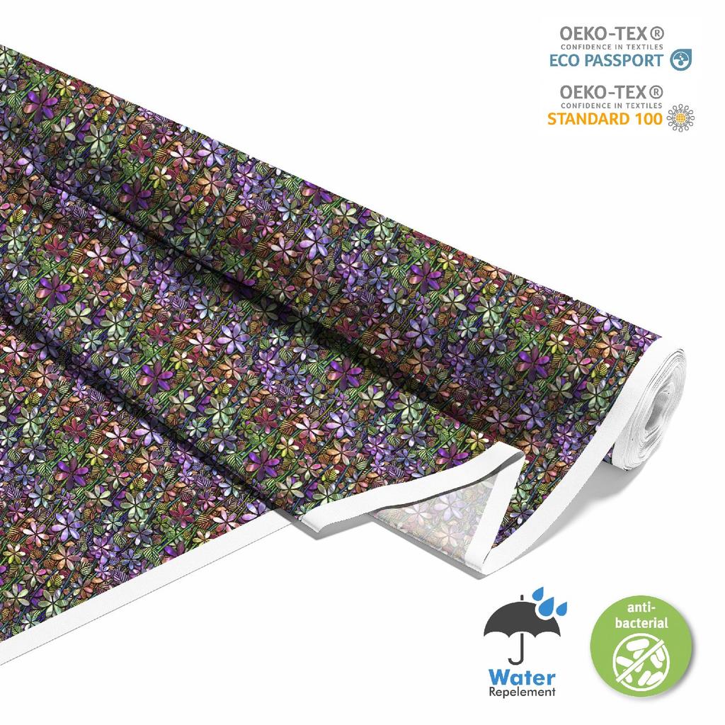 Outdoor Dekostoffe Oxford - Motiv Blumen Aus Glas