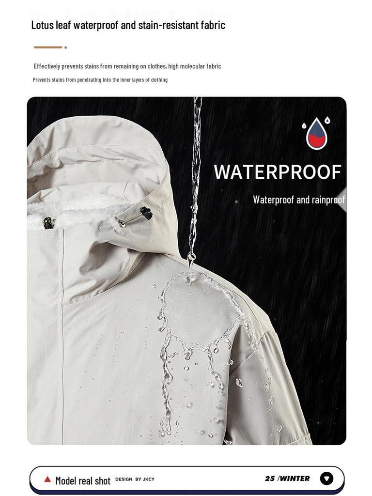 Rose Huang Yimei Promi-Stil Wasserabweisende 3-in-1 Abnehmbare Windjacke