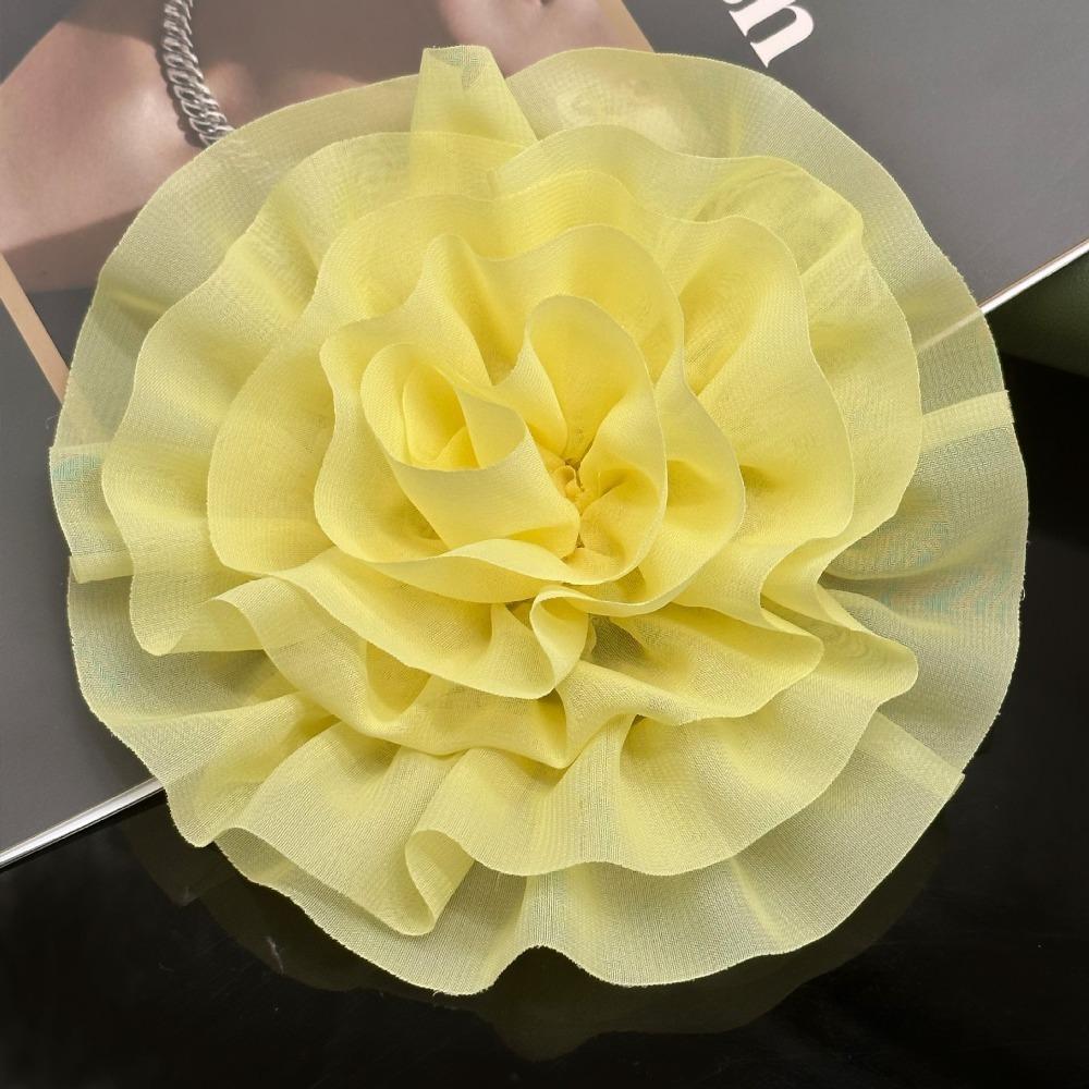 

Органза Цветок на грудь Ручная работа Брошь Аксессуары Украшение для одежды жёлтый
