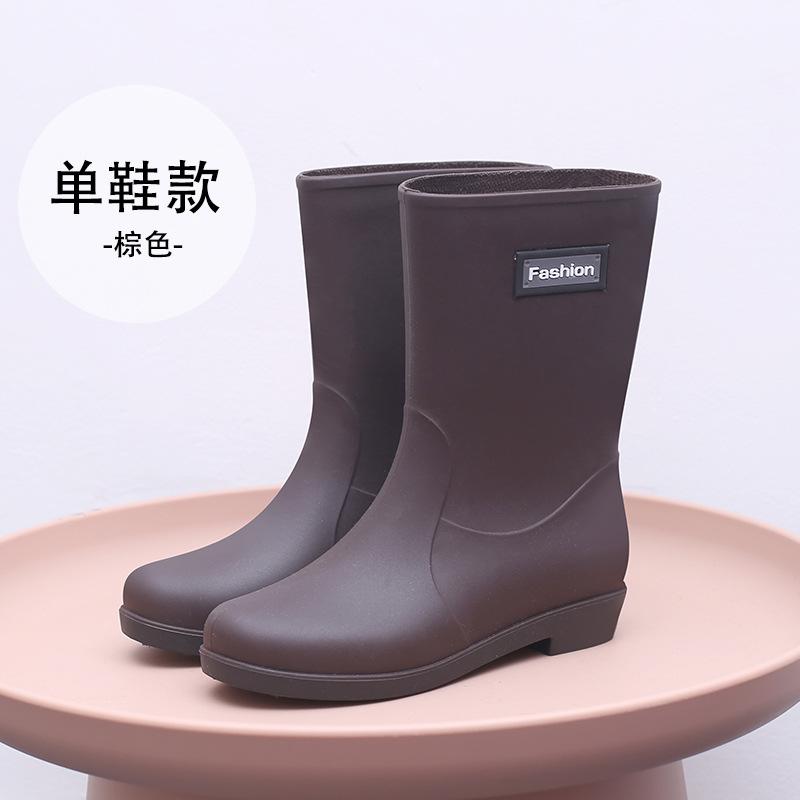 

Женские водонепроницаемые резиновые полусапоги, детские флисовые теплые непромокаемые нескользящие полутрубные резиновые сапоги, женские резиновые сапоги 40