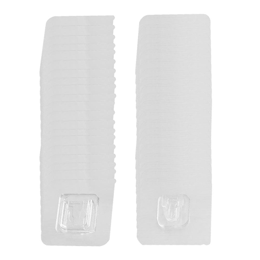 

20 комплектов фиксаторов без отверстий, липкие крючки, настенный держатель, подвесной клей, ПВХ, маршрутизатор, хранение, двухсторонний 6X6CM прозрачный