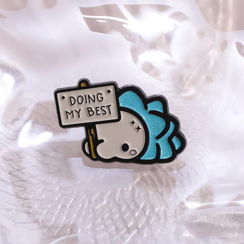 And Colorful Fun Doing My Best Animal Pin Badge Crafted From Premium Alloy Offering Versatile Styling Options For Everyone