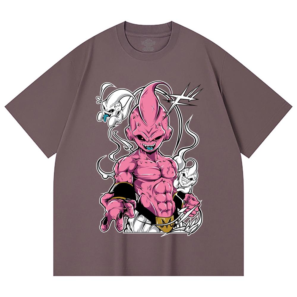 230 Gsm 100% Cotton Dragon Ball V12 Majin Buu Print Unisex Heavy Cotton T Shirt