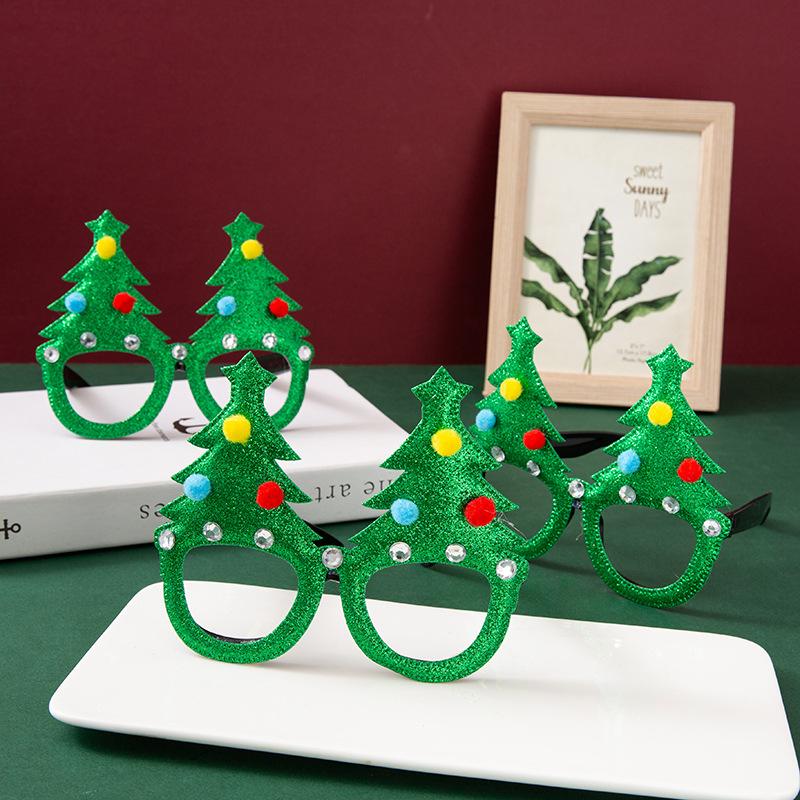 2026 Christmas Glasses Frame Santa Claus Xmas Tree Glasses Photo Booth Props Kids Gifts New Year Party Decorations Navidad Noel