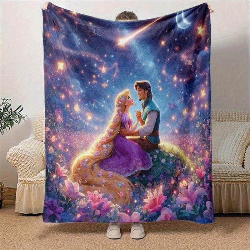 1pc Rapunzel Printing Blanket - Soft, All-Season Throw for Office Blanket, | Personalized Gift with Adorable Cartoon Design