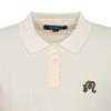 MALBON GOLF M Chain Cable Pattern Casual Short Sleeve Knit Ivory (Woman)