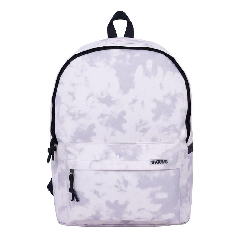 Schoolbag new schoolbag junior high school students simple tie-dye printing design youth college backpack Japanese high school students backpack
