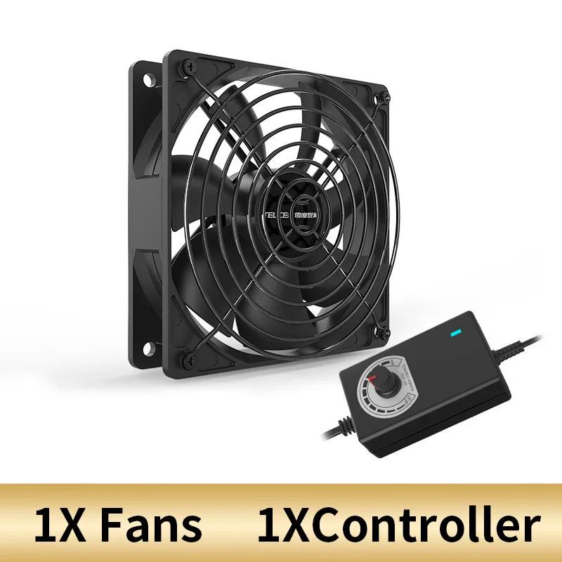 12cm High Speed Large Air Volume 3000 RPM Btc Mining Machine Workstation Cabinet 12v Fan Server Case Cooling System Fan Kit EU Plug