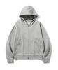 Butterfly Sportswear Original Embroidered Logo 2-Way Zip-Up Hoodie Grey
