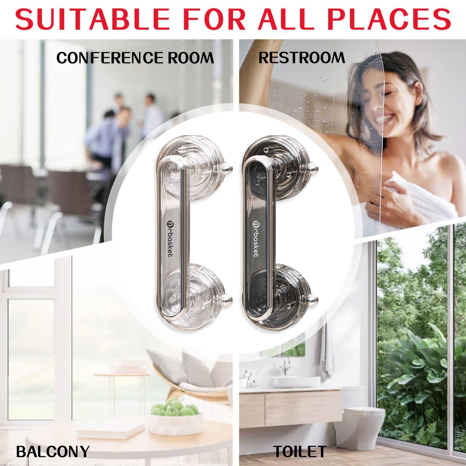 Дверная ручка на присоске для ванной комнаты — фото 4