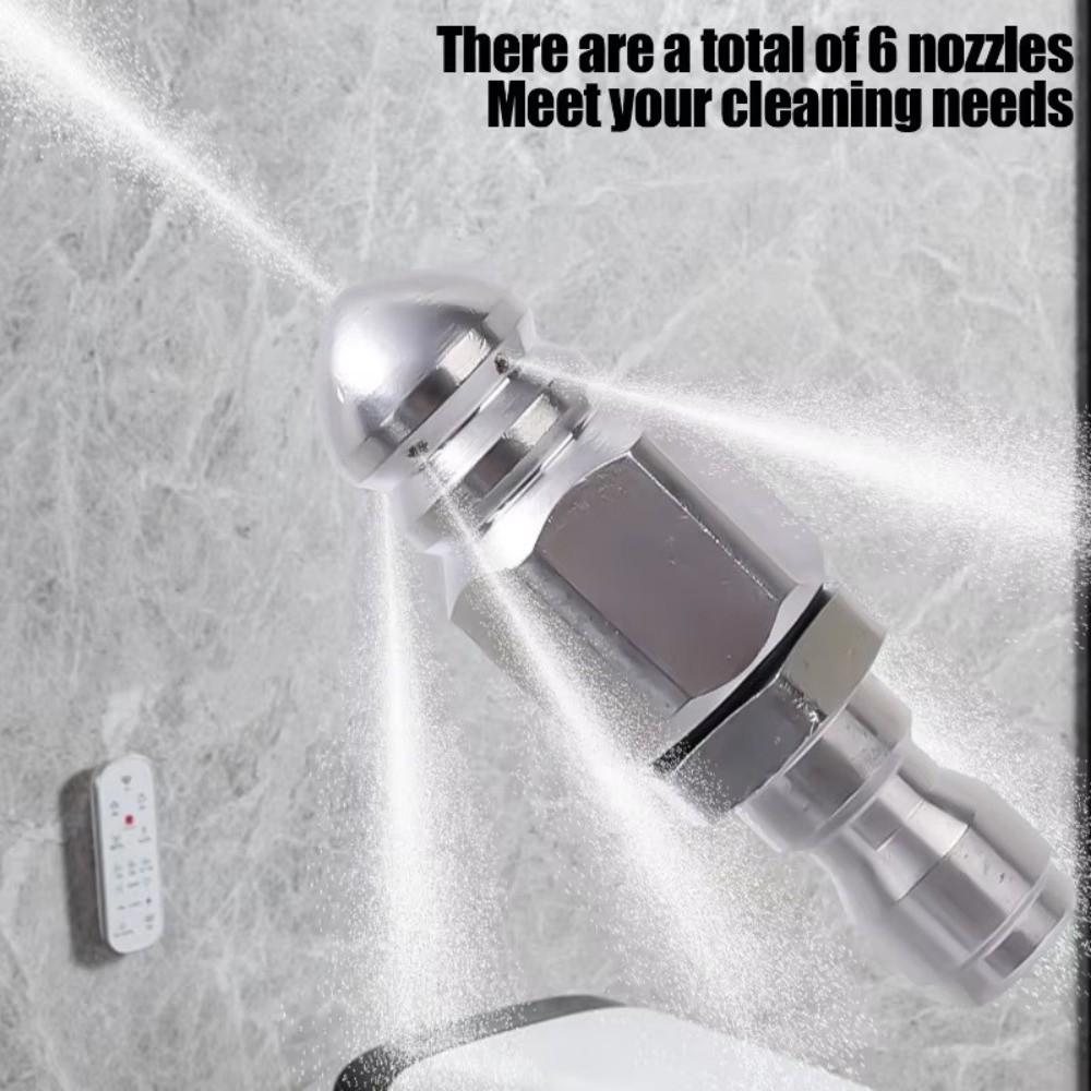 G1/4 " Pressure Washer Sewer Jetter Nozzle Washing Accessories Drain Cleaning Pressure Drain Jetter Hose Nozzle Mouse Head