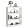 Bookshelf Room Divider White 80 X 30 X 103.5 Cm Solid Pine Wood