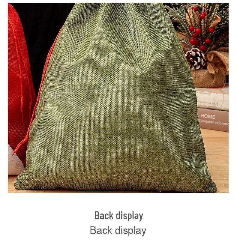 Knitted Two-Tone Santa Claus Backpack Doll Christmas Gift Bag for Children