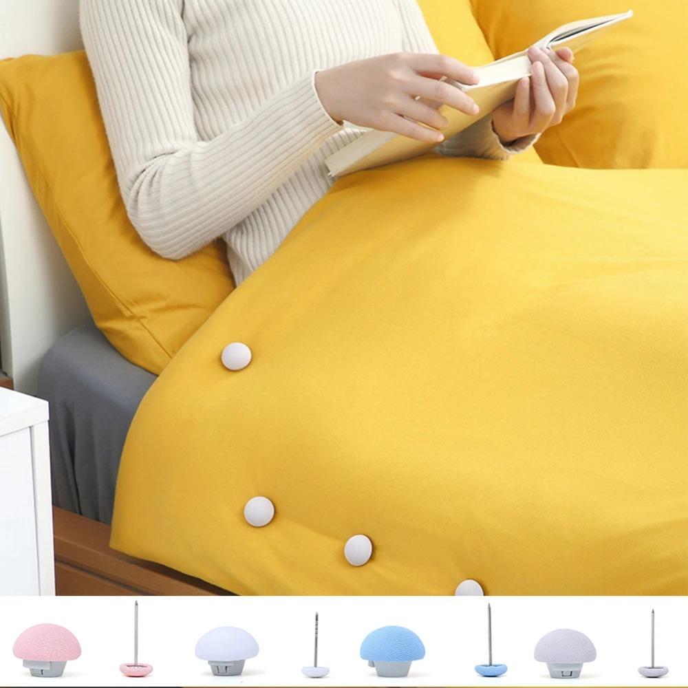 Agrafki do kołdry 8 szt. Agrafki do kołdry z guzikami Klamra mocująca Antypoślizgowy Grzybek Uchwyt na kołdrę Klips do prześcieradła Do mocowania puchu