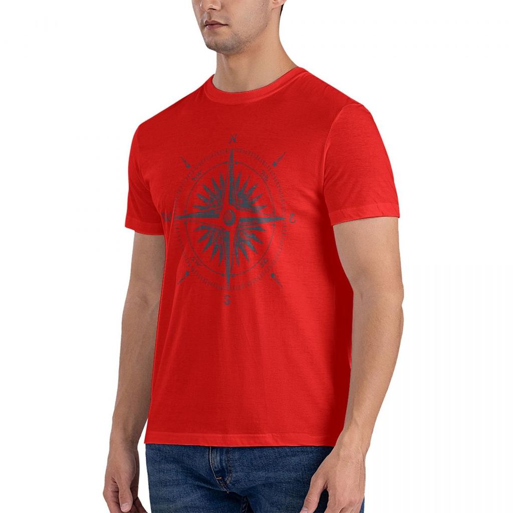 Graphic Compass Wind Rose Men Tee -Image Fashion Brand Men Tops Street Wear T-Shirt