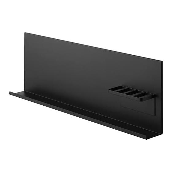 Wall-mounted steel panel tower with remote control holder black Yamazaki Jitsugyo tower magnetic panel magnetic board steel panel wall storage wall