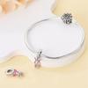 Authentic Original Copper Metal Charm Bead Components Luxury Cartoon Pink Carrot Rabbit Bead Components Compatible With Bracelet High Quality Fine