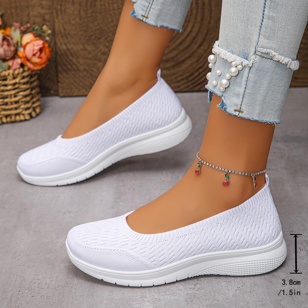 Fashion New Women's Shoes Soft Sole Cloth Large Casual Mesh Sports Casual Vulcanized Shoes Low Heels Trainers Sneakers Fashion