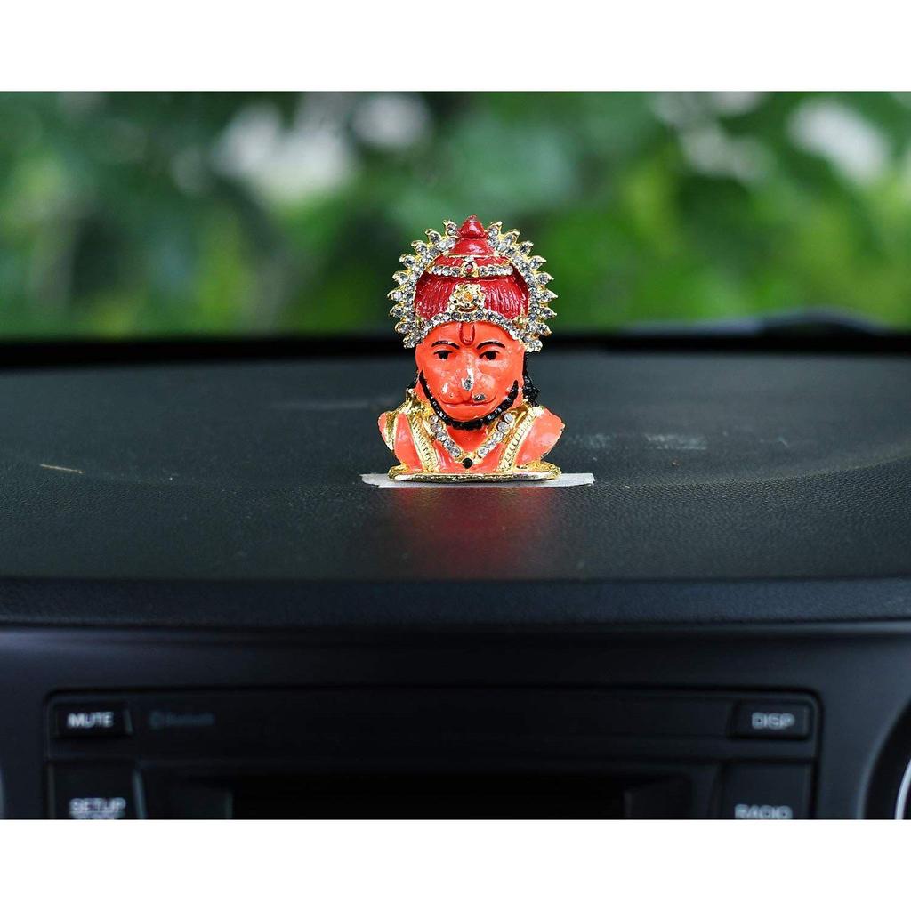 Lord Hanuman Idol Showpiece Statue - God Hanuman Idol for Car Dashboard - Bajrangbali Handicraft Decorative Spiritual Puja