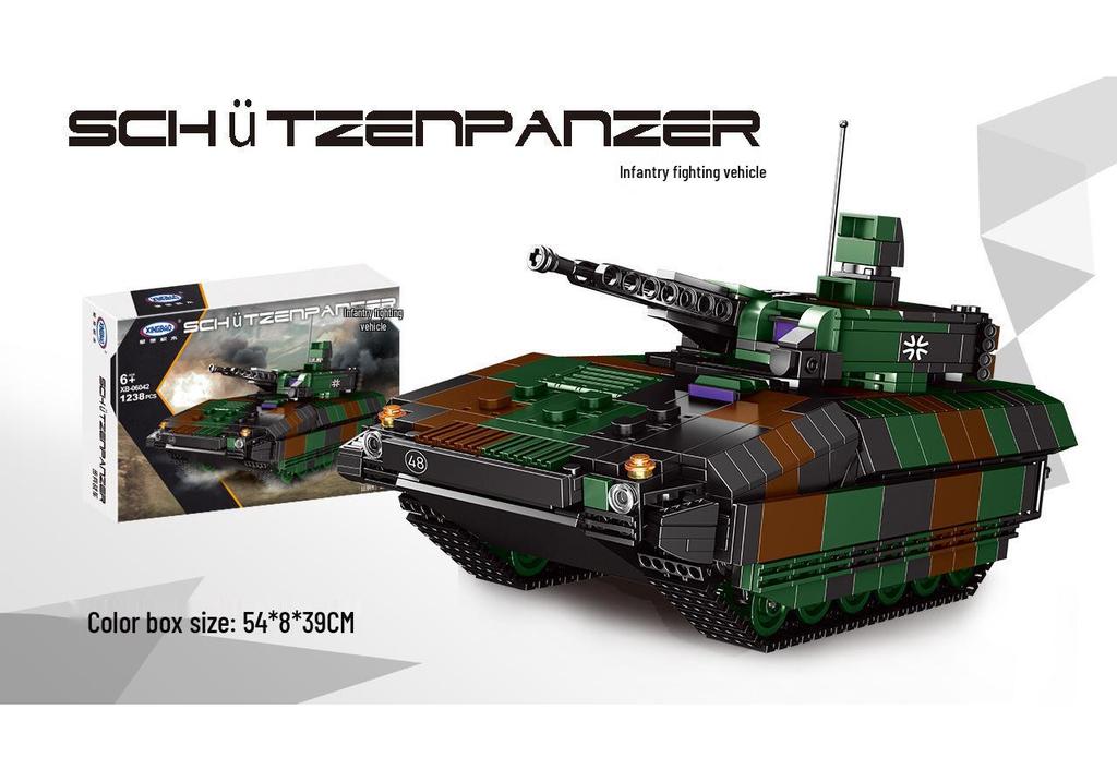 Star Castle Camouflage Tank Armored Vehicle Building Blocks Educational Toy