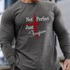 Funny Cross Letter Pattern T Shirt For Men Casual O-neck Long Sleeve T-Shirt Autumn Fashion Loose Cotton Tops Men's Clothes Tees