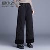 SNOWFLYING Women's Loose Fit Down Insulated Pants