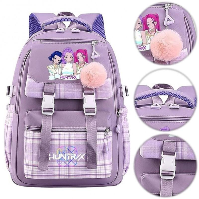 Stylish Anime Kpop Inspired Large Capacity Backpack Women Students Travel Campus Daily Use