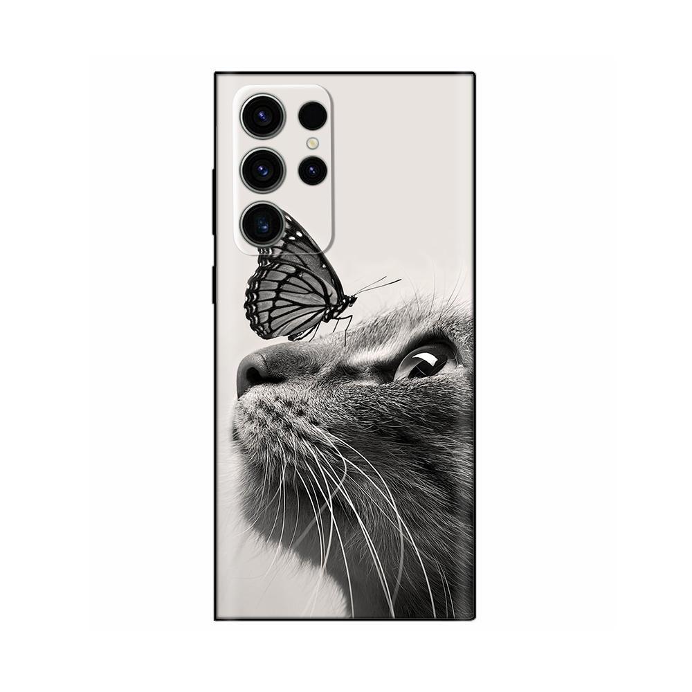 For Samsung Galaxy S24 Ultra Case Black TPU Soft Silicone Phone Cover for Samsung Galaxy S24 Plus S24+ Shockproof Cases Fundas