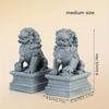FU Foo Dogs Paar Schutzlöwenstatuen, chinesische Feng Shui-Dekofiguren, Heim-Wohnzimmer-Bar-Café-Dekor, Schreibtisch-Ornament