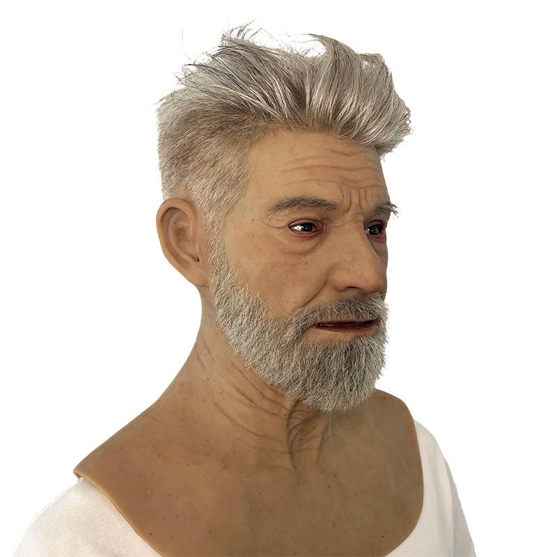 Silicone Mask for Old Men, Party Live Stream Mask