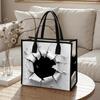 Crack Print Large Capacity Casual Tote Bag for Daily Shopping Commute
