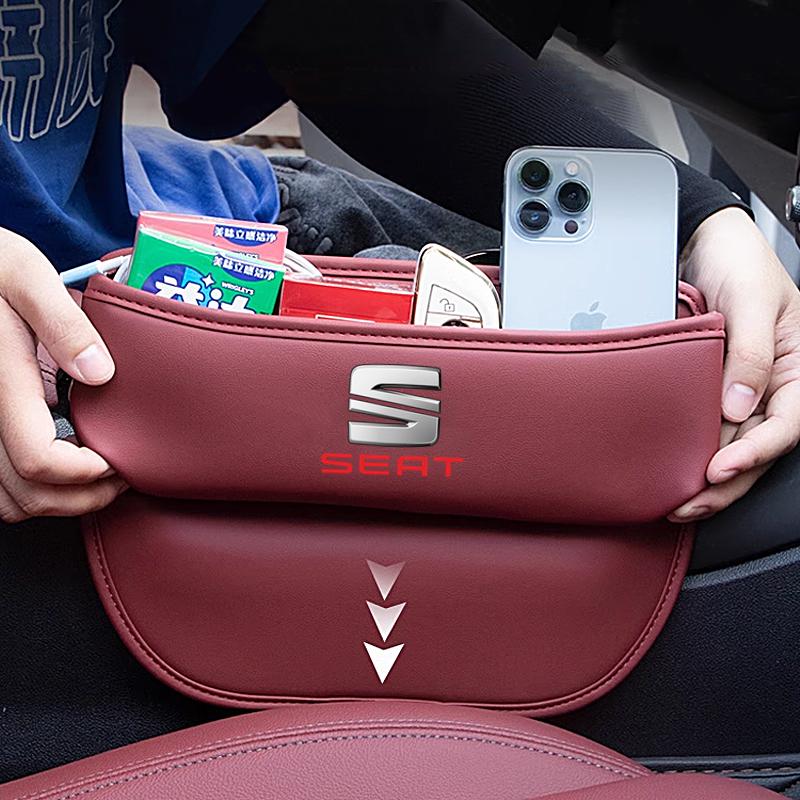lcdf1 Car Sticker Auto Seat Gap Storage Box Car Seat Organizer Holder For Seat Leon 5f Ibiza 6l 6j Leon 1p Cushion Altea Xl Leon Mk