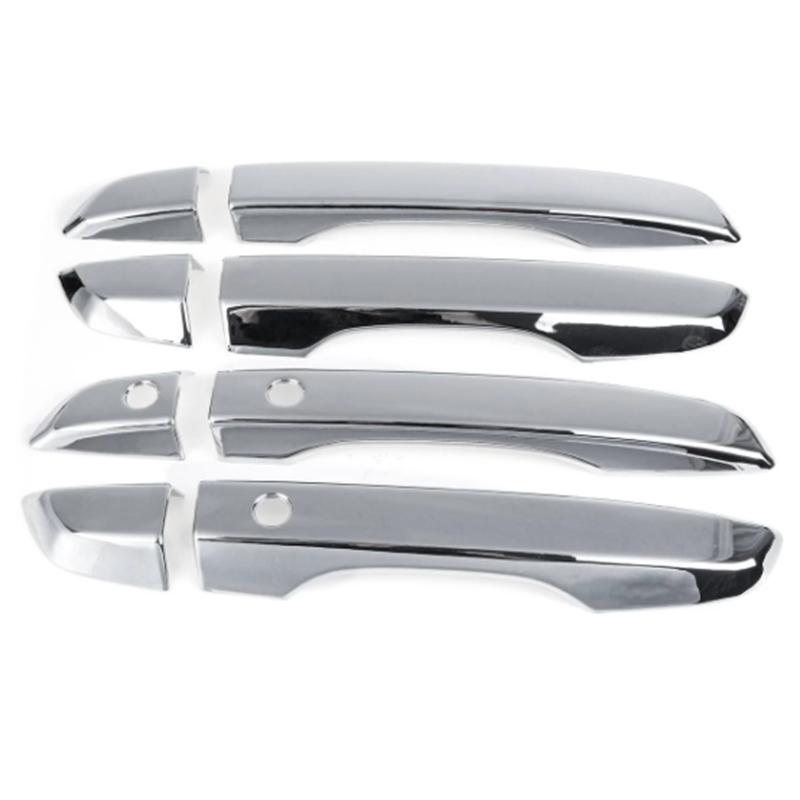 

Для Honda для Civic 10th 2016 2017 2018 автомобильные внешние дверные ручки Чехлы с отделкой хром/углеродное волокно защелка серебряный