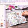 Reusable Sticker Book Collecting Sticker Binder 40Sheets + PVC Transparent Shell Collection Album for Collecting Labels Book Storage(1 Piece, A6/A5)