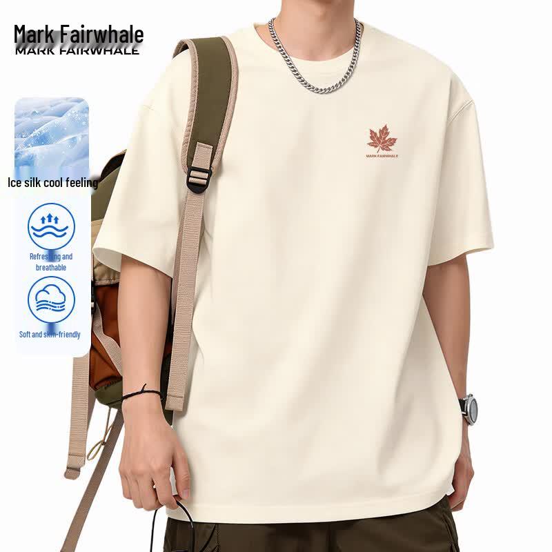 Mark Fairwhale Men's Ice Silk Round Neck Short Sleeve T-Shirt