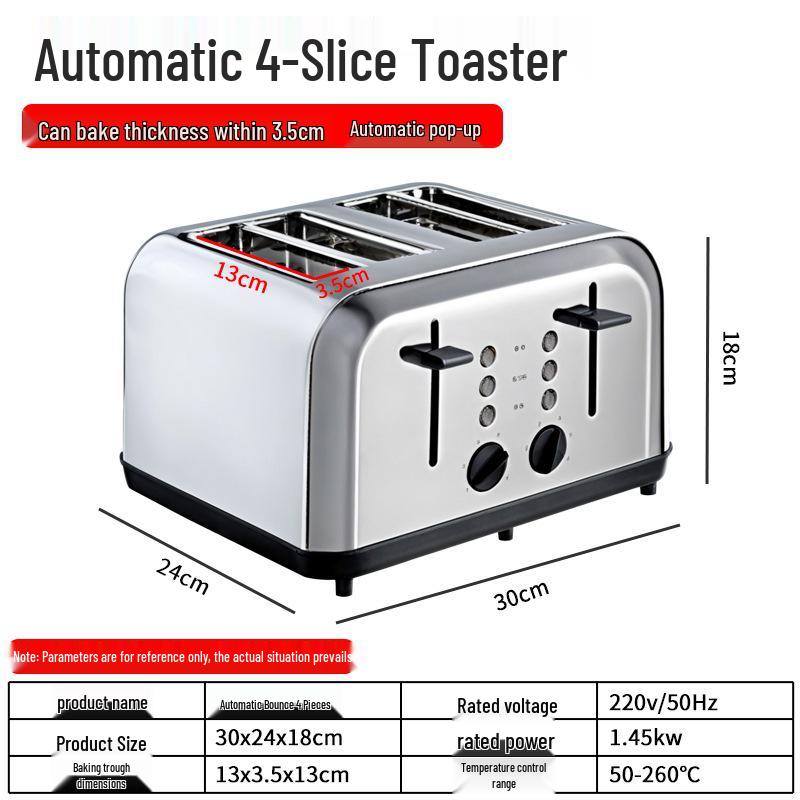 Commercial Automatic Toaster Oven: 4-6 Slice Sandwich & Heater Roujiamo Machine