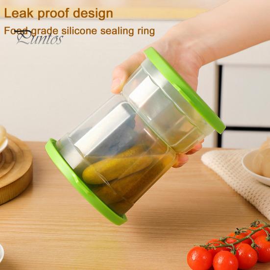Hourglass Pickle Jar Pickle Juice Separator Food Grade BPA Free Leak Resistant Airtight Pickle Organizer Storage Jar