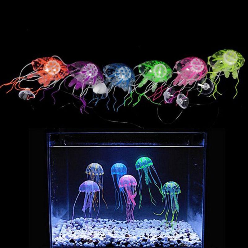 

Светящийся эффект искусственная медуза украшение аквариума украшение для аквариума синий