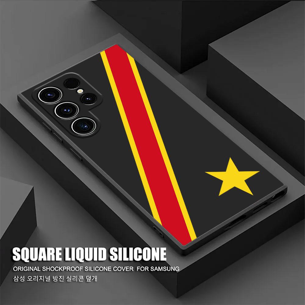 

The Congo Flag LOGO Phone Case For Samsung Galaxy S26 Ultra Cases S25 FE S24 S23 S21 Ultra S20 S25FE S22 S26 Plus 5G Black Cover Galaxy S20 5G