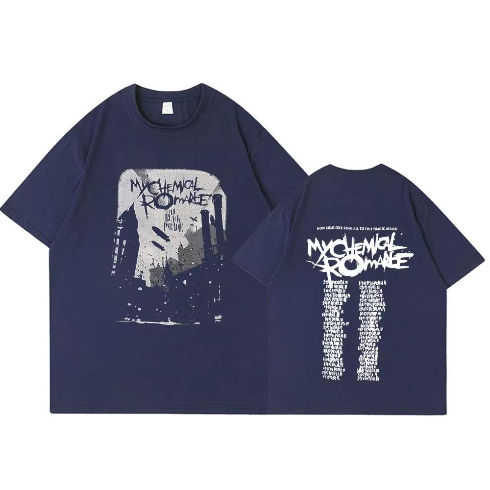 My Chemical Romance Tour Print T Shirt Candle Punk Band Sign Tops Short Sleeve T-shirt Men Cotton T Shirts